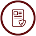 License Icon - piece of paper with a shield icon